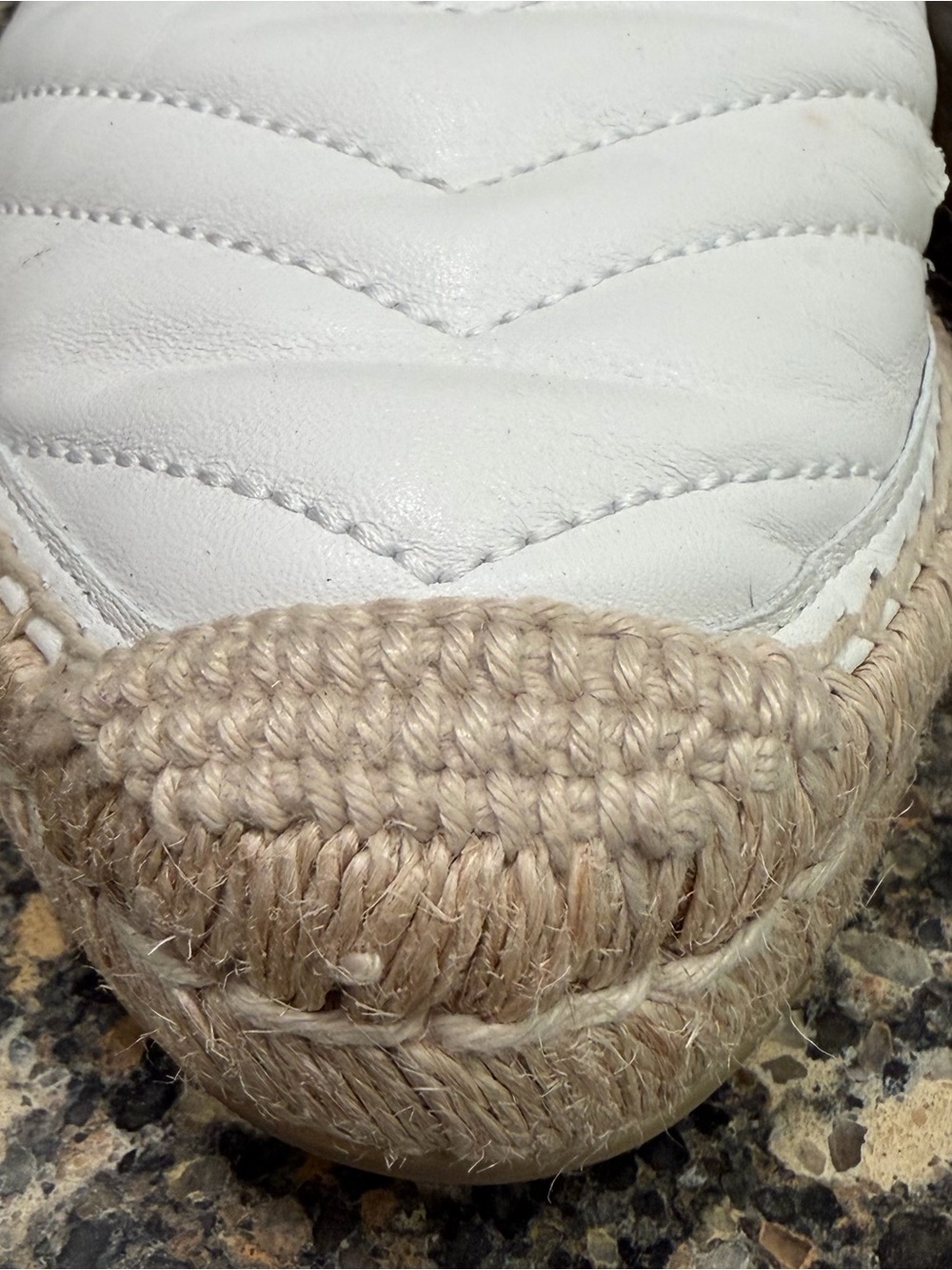 Gucci White GG Marmont Quilted Leather Espadrille Mules 39 - Picture 2 of 10